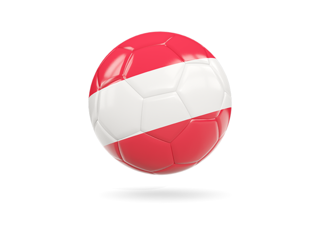 Glossy soccer ball. Download flag icon of Austria at PNG format