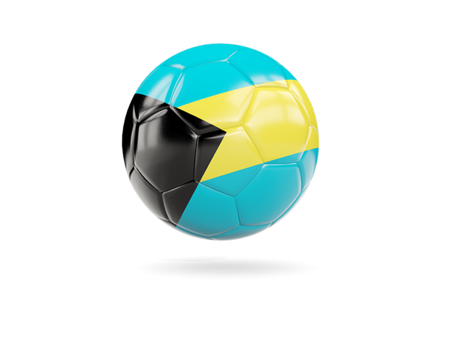 Глянцевый футбольный мяч. Скачать флаг. Багамские Острова