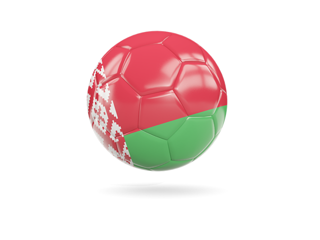 Glossy soccer ball. Download flag icon of Belarus at PNG format