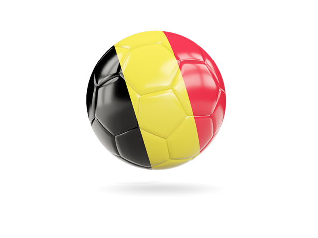 Glossy soccer ball. Download flag icon of Belgium at PNG format
