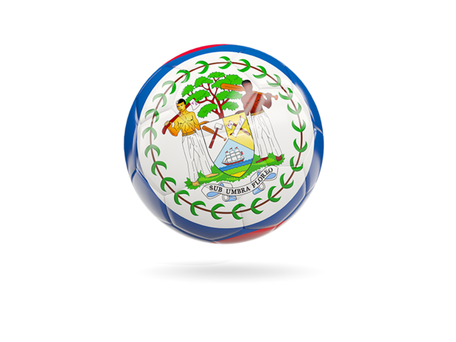 Glossy soccer ball. Download flag icon of Belize at PNG format