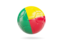 Benin. Glossy soccer ball. Download icon.