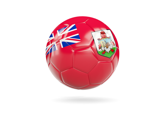 Glossy soccer ball. Download flag icon of Bermuda at PNG format