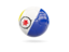 Bonaire. Glossy soccer ball. Download icon.