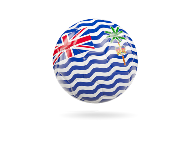 Глянцевый футбольный мяч. Скачать флаг. Британская территория в Индийском океане