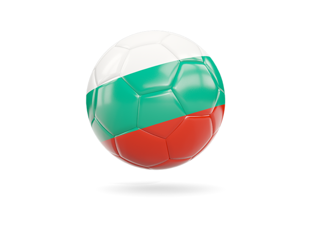 Glossy soccer ball. Download flag icon of Bulgaria at PNG format