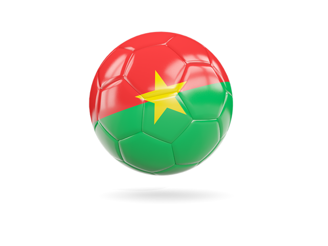 Глянцевый футбольный мяч. Скачать флаг. Буркина Фасо