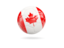 Canada. Glossy soccer ball. Download icon.