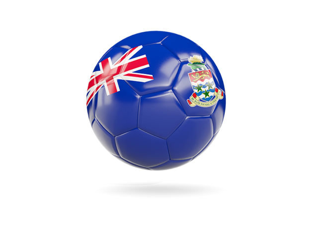 Glossy soccer ball. Download flag icon of Cayman Islands at PNG format