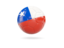 Chile. Glossy soccer ball. Download icon.