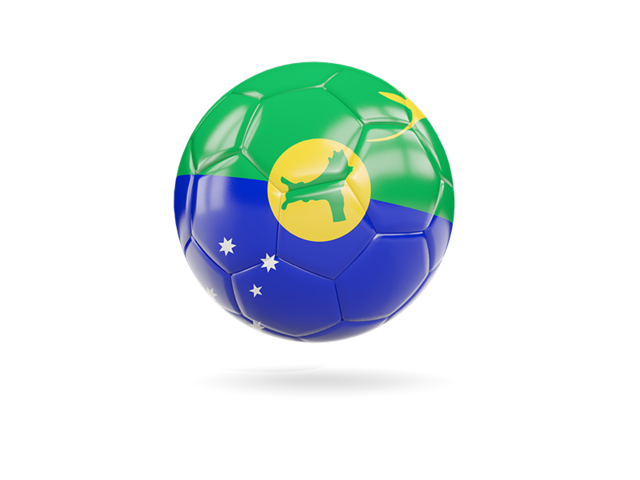 Glossy soccer ball. Download flag icon of Christmas Island at PNG format