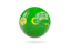 Cocos Islands. Glossy soccer ball. Download icon.