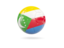 Comoros. Glossy soccer ball. Download icon.