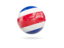 Costa Rica. Glossy soccer ball. Download icon.