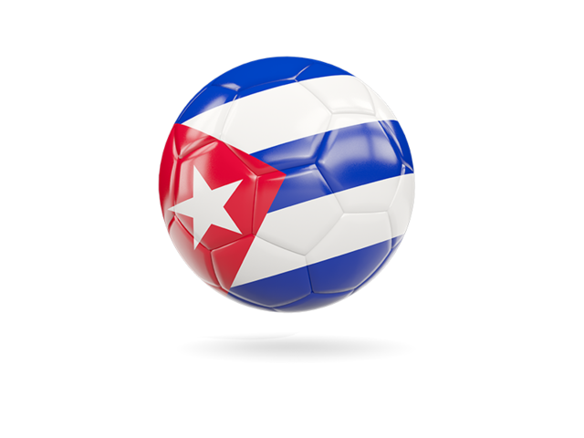 Glossy soccer ball. Download flag icon of Cuba at PNG format