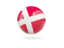 Denmark. Glossy soccer ball. Download icon.