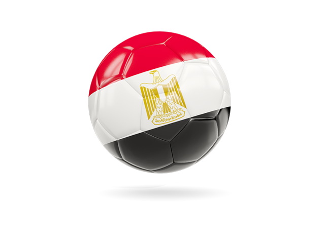 Glossy soccer ball. Download flag icon of Egypt at PNG format