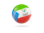 Equatorial Guinea. Glossy soccer ball. Download icon.