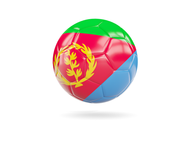 Glossy soccer ball. Download flag icon of Eritrea at PNG format