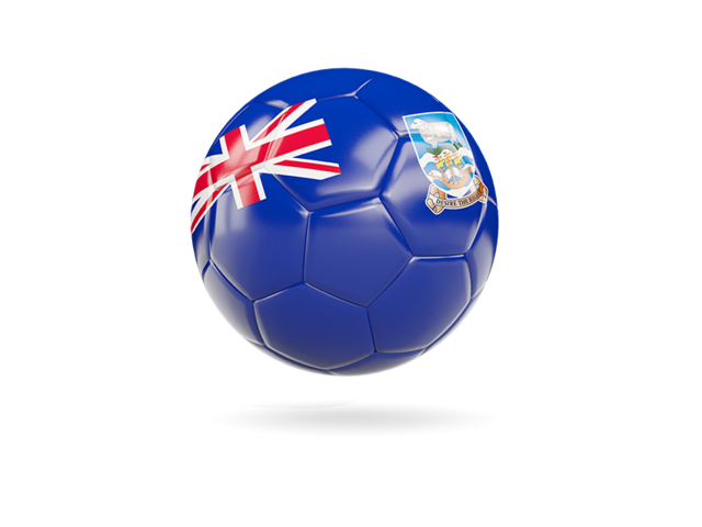 Glossy soccer ball. Download flag icon of Falkland Islands at PNG format
