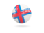 Faroe Islands. Glossy soccer ball. Download icon.