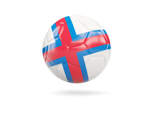 Glossy soccer ball. Download flag icon of Faroe Islands at PNG format