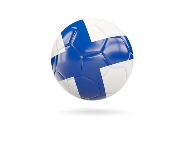 Glossy soccer ball. Download flag icon of Finland at PNG format