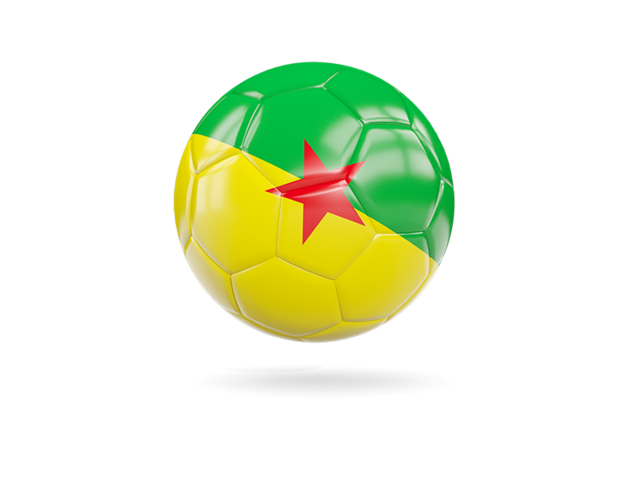 Glossy soccer ball. Download flag icon of French Guiana at PNG format