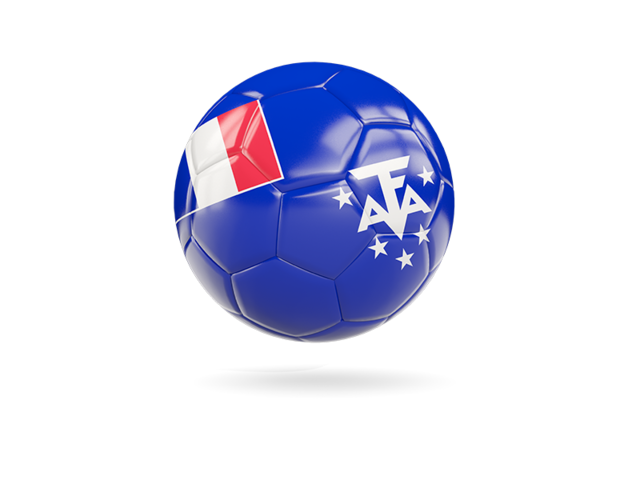 Glossy soccer ball. Download flag icon of French Southern and Antarctic Lands at PNG format
