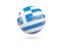 Greece. Glossy soccer ball. Download icon.