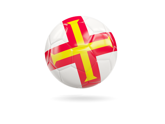 Glossy soccer ball. Download flag icon of Guernsey at PNG format