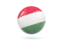 Hungary. Glossy soccer ball. Download icon.