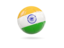 India. Glossy soccer ball. Download icon.