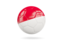 Indonesia. Glossy soccer ball. Download icon.