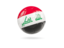 Iraq. Glossy soccer ball. Download icon.