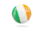 Ireland. Glossy soccer ball. Download icon.