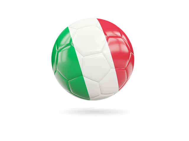 Glossy soccer ball. Download flag icon of Italy at PNG format