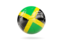 Jamaica. Glossy soccer ball. Download icon.