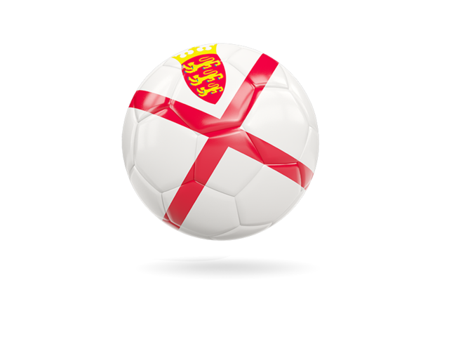 Glossy soccer ball. Download flag icon of Jersey at PNG format