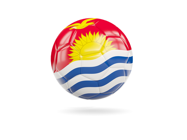 Glossy soccer ball. Download flag icon of Kiribati at PNG format