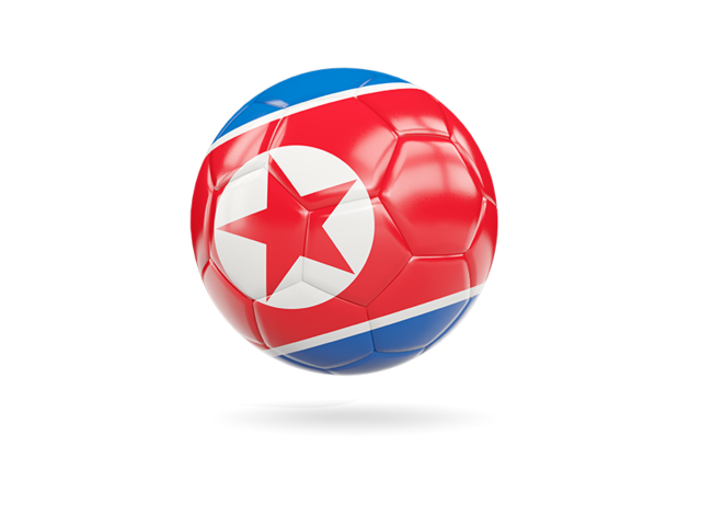 Glossy soccer ball. Download flag icon of North Korea at PNG format
