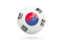South Korea. Glossy soccer ball. Download icon.