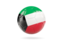 Kuwait. Glossy soccer ball. Download icon.