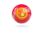 Kyrgyzstan. Glossy soccer ball. Download icon.