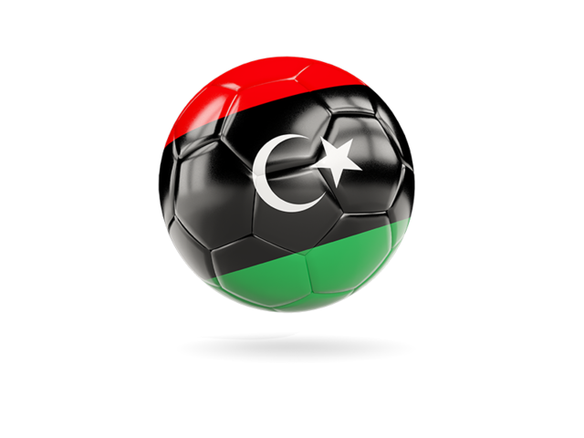 Glossy soccer ball. Download flag icon of Libya at PNG format