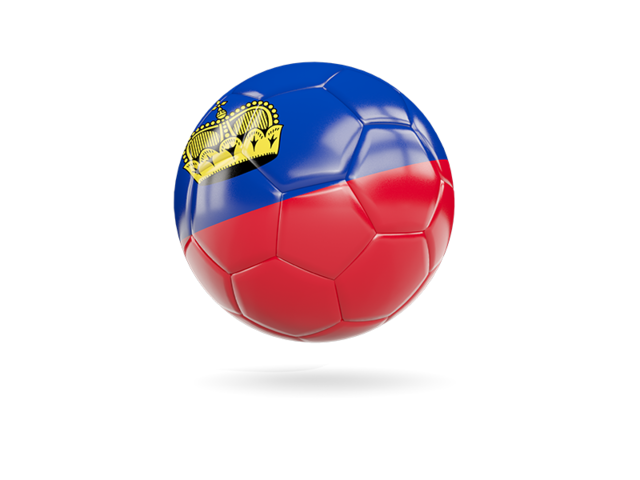 Глянцевый футбольный мяч. Скачать флаг. Лихтенштейн