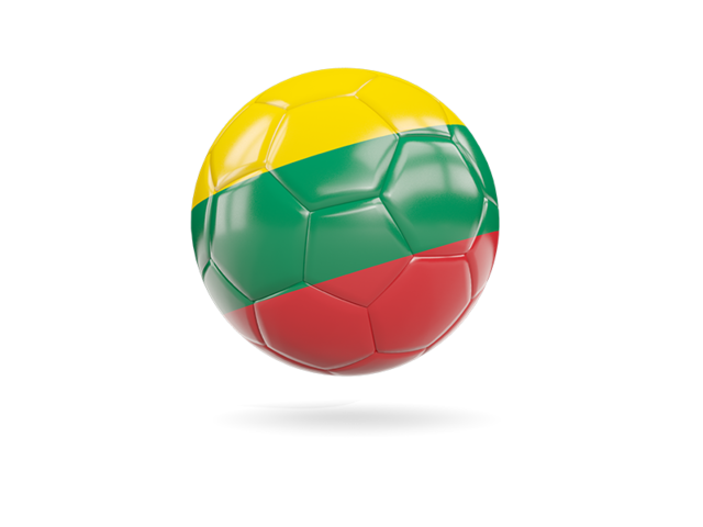 Glossy soccer ball. Download flag icon of Lithuania at PNG format