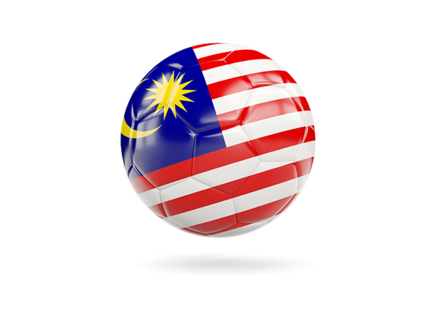 Глянцевый футбольный мяч. Скачать флаг. Малайзия