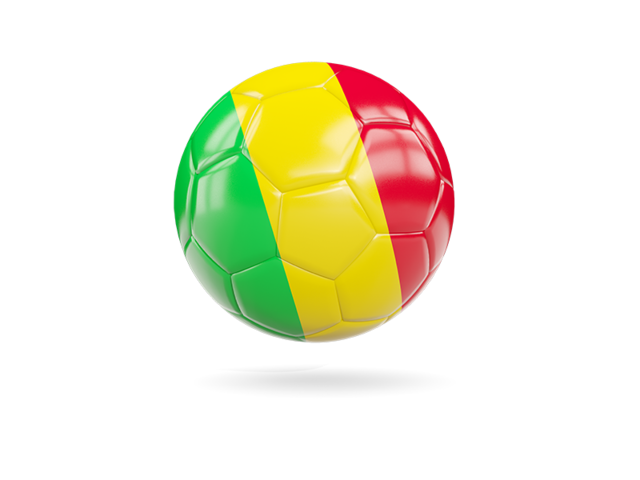 Glossy soccer ball. Download flag icon of Mali at PNG format