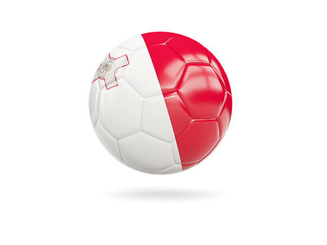 Glossy soccer ball. Download flag icon of Malta at PNG format